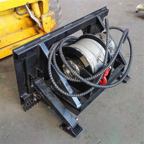 mini excavator winch attachment|mini excavator skid steer attachment.